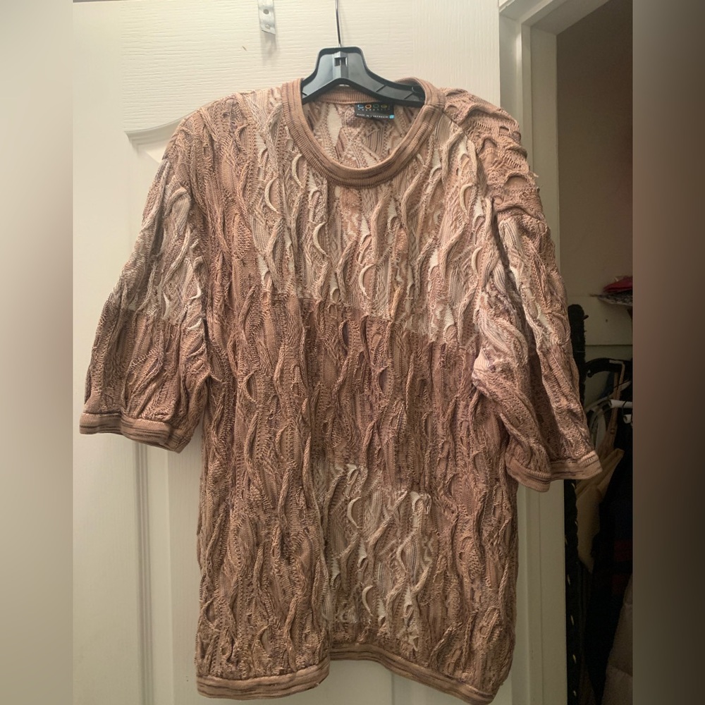 Vintage COOGI Sweater Mens L Classic Vintage Brown Earth Tones -‎ Large!